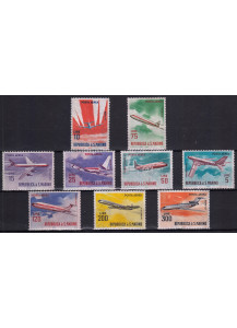 1963 San Marino Aerei Moderni Posta Aerea 9 valori nuovi 